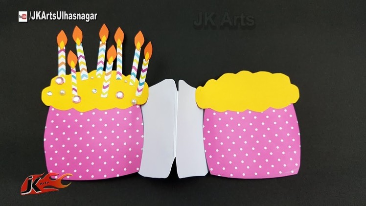 DIY Birthday Cake Squash Card Tutorial | JK Arts 1258