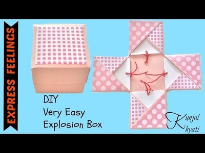 DIY easy explosion box. How to make a simple explosion box. A cute explosion box for any occasion