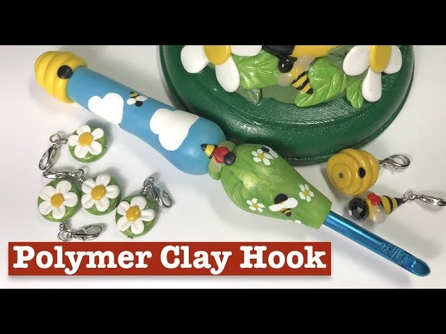 DIY Ergonomic Polymer Clay Crochet Hook  Honey Bee