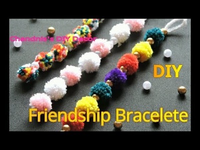 DIY Friendship Braceletes | 3 Easy Pom Pom DIY Bracelets | How to make Friendship Bracelete