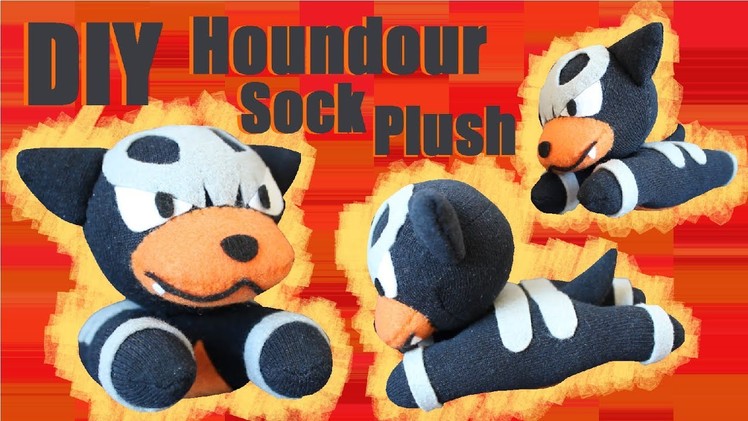 ❤ DIY Houndour Sock Plush! How To Make A Cute Pokemon Plushie! ❤