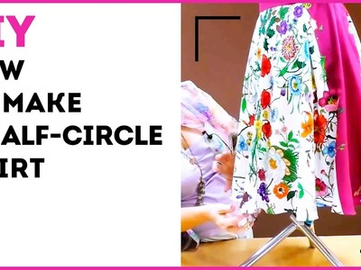 DIY: How to make a half-circle skirt. Pattern for a half-circle skirt in 5 minutes. Sewing tutorial.