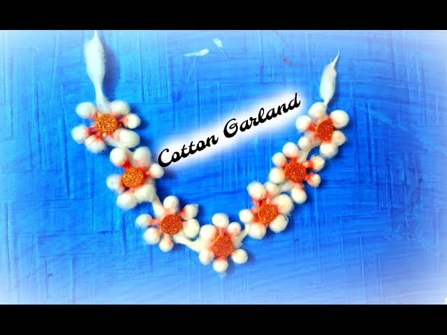 DIY: How to make Cotton flowers Garland. ||Art n you-32||