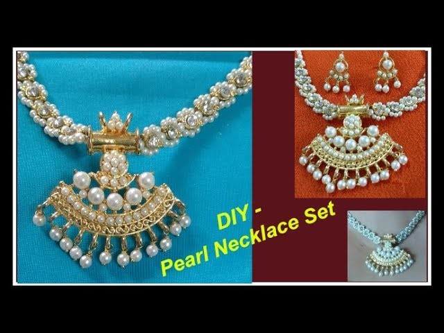 DIY | Necklace Beads with Loreals | Designer Necklace set | Pearl set |How to make necklace at home.