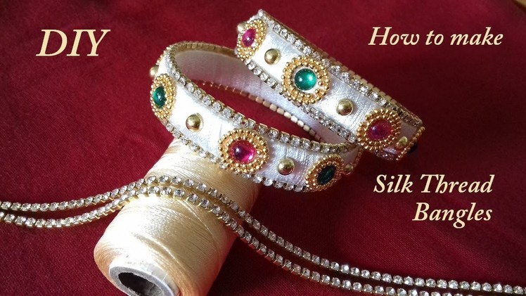 DIY silk thread bangles || fancy designer silk thread bangle || handmade tutorial