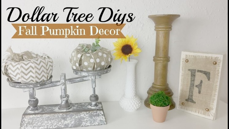 Dollar Tree Fall Pumpkin DIY | Fall Farmhouse Decor Ideas