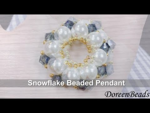 DoreenBeads Jewelry Making Tutorial - How to Make Fabulous Snowflake Beaded Earrings Rapidly.