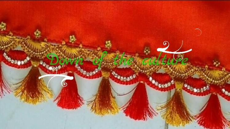 Double krosha saree kuchu.how to make double crochet saree tassels designs