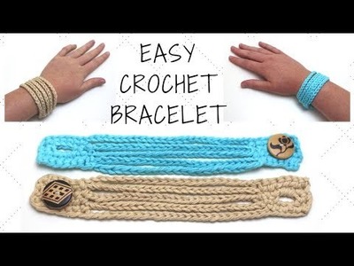 Easy Crochet Bracelet - Crochet Boho Cuff Bracelet