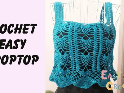 Easy crochet: Crochet easy croptop Part 1