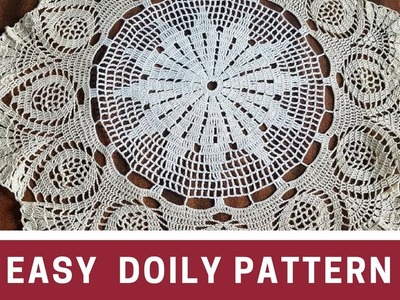 Easy crochet doily- PATTERN. SCHEMA