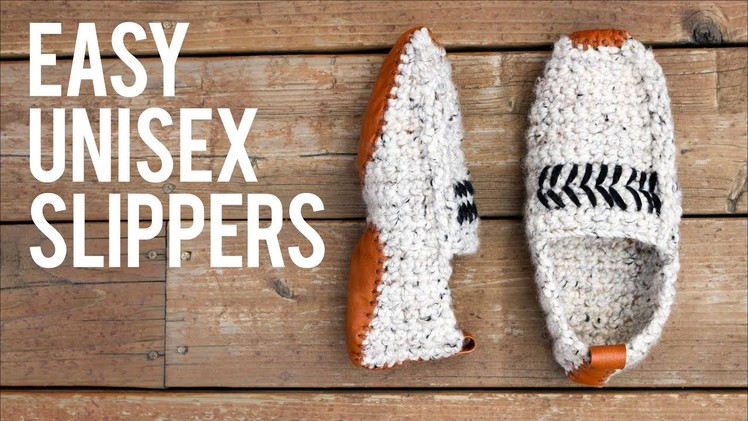 Easy Crochet Men's.Women's Slippers - Free Pattern!