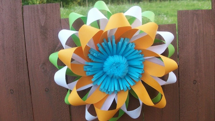 Easy Paper Flower Wall Decorations for Wedding, Republic Day Party|DIY Home Class Decor Craft Ideas
