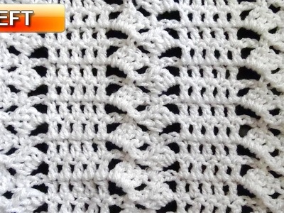 Fancy Blocks Crochet Stitch - Left Handed Crochet Tutorial