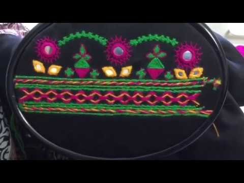Hand Embroidery easy stitch how to make Balochi designs part .1