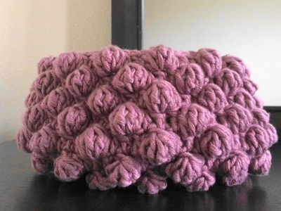 How To Crochet A Bobble Stitch Storage Basket, Lilu's Handmade Corner Video # 151