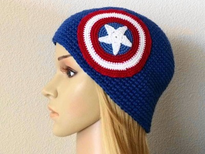 How To Crochet A Captain America Hat, Lilu's Handmade Corner Video # 159