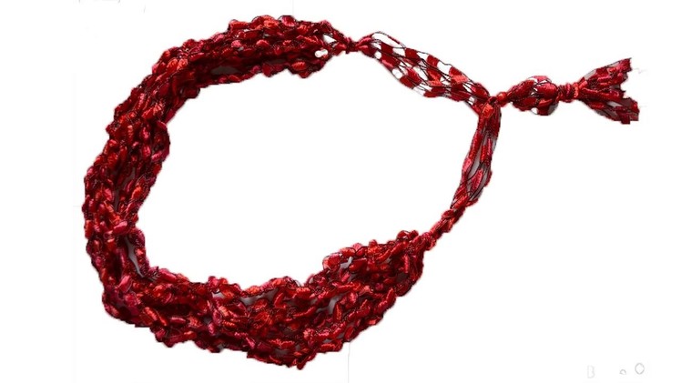 How To Crochet A Ladder Yarn Necklace w Creativefiberarts com
