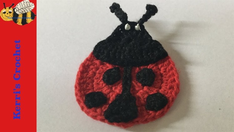 How to crochet a ladybug applique