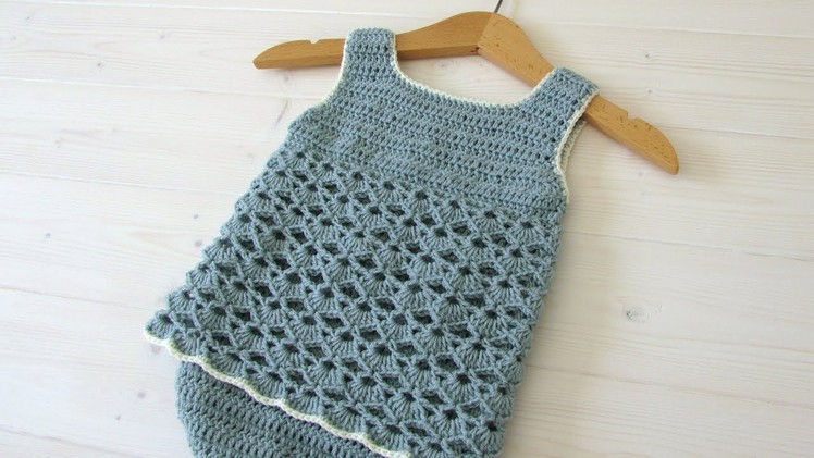 How to crochet a simple lace baby romper