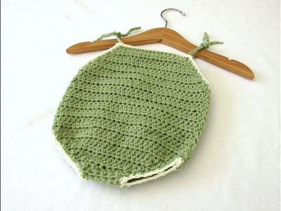 How to crochet a simple summer baby romper. onesie