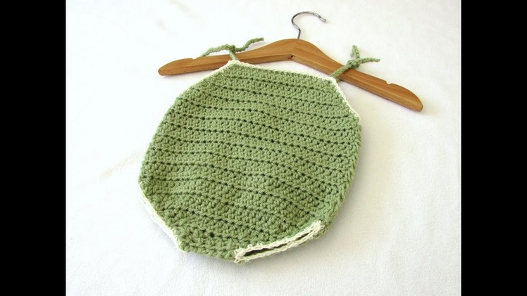 How to crochet a simple summer baby romper. onesie