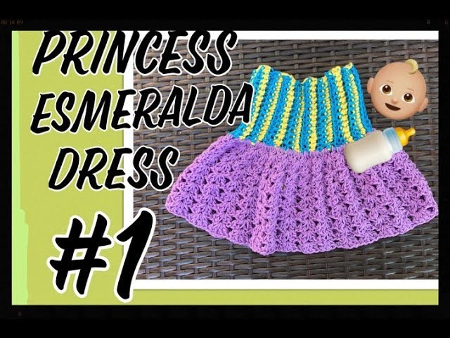 How to crochet baby dress  1-3 months  TUTORIAL ( TEJIENDO CON ERICA ).!!!