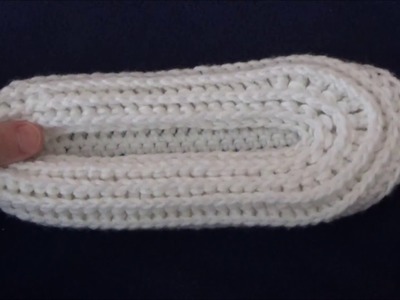 How To Crochet Back Double Crochet Slippers, Lilu's Handmade Corner Video # 168
