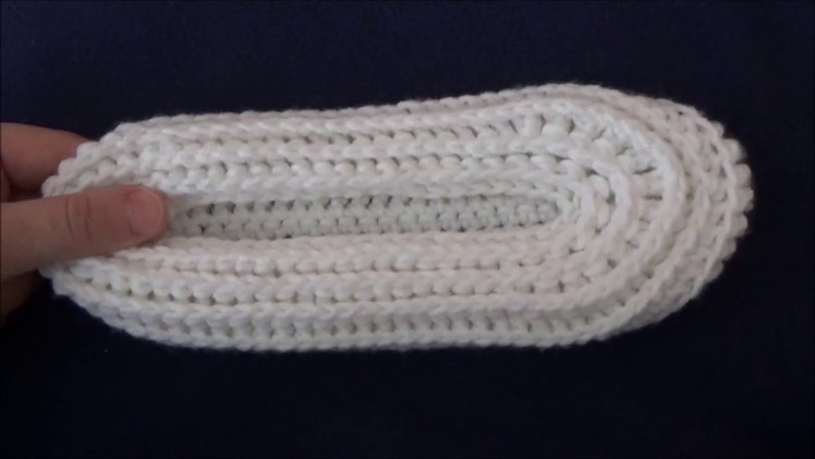 How To Crochet Back Double Crochet Slippers, Lilu's Handmade Corner Video # 168