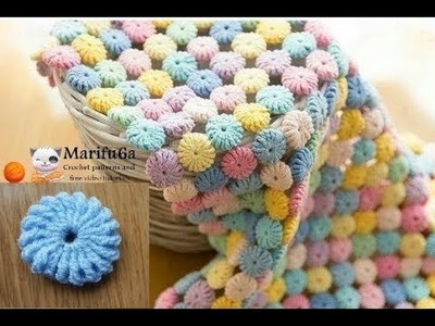 How to crochet circle afghan blanket free easy pattern tutorial for begginer