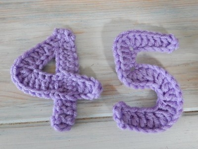 How To Crochet Numbers 4 and 5