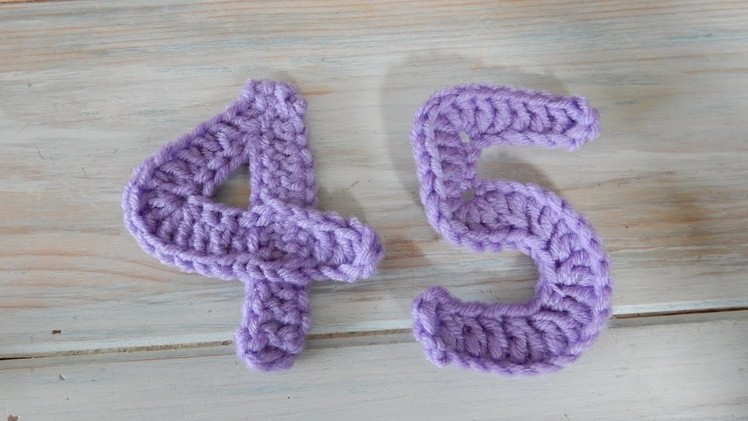 How To Crochet Numbers 4 and 5