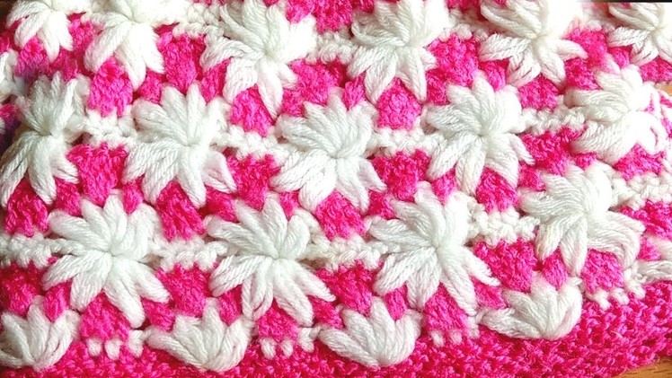 How To Crochet Puff Flower Stitch Pattern