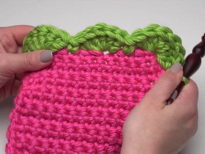 How to Crochet: Scalloped Edging (Left Handed)