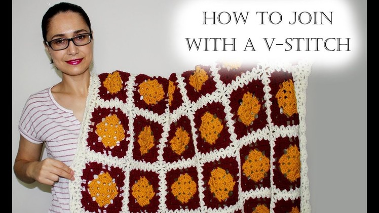 How to Crochet: Square in a Square & Join with a V-Stitch