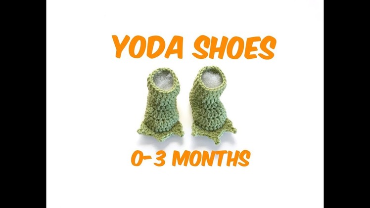 How to Crochet Yoda Feet shoes. baby shoes (0-3 months)