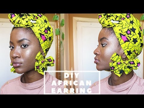 HOW TO: DIY STATEMENT BOW EARRINGS WITH AFRICAN PRINT(SEWING)