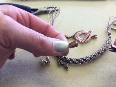 How to finish kumihimo jewelry with pinch end connectors