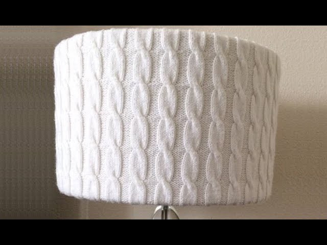 How To Knit A Cable Lamp Shade Cover, Lilu's Handmade Corner Video # 162