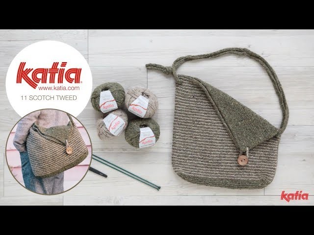 How to Knit a Stripe Tweed Bag