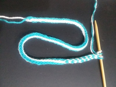 How to knit a two colored I-cord