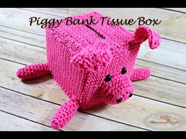 How to make a Piggy Bank Tissue Box - Free Crochet Pattern - Summary Video