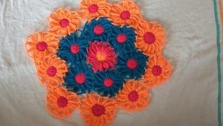 How to make a tablecloth with flower design????