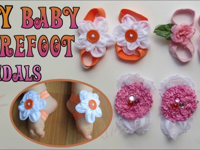 How to Make Baby Barefoot Sandals|DIY Pretty Cute Sandals for Baby