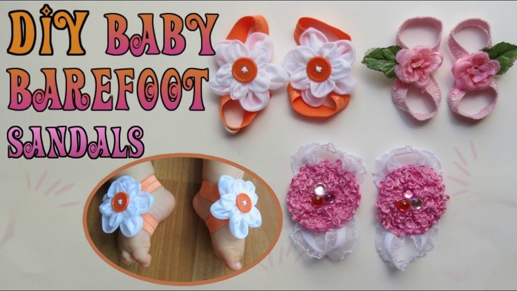 How to Make Baby Barefoot Sandals|DIY Pretty Cute Sandals for Baby
