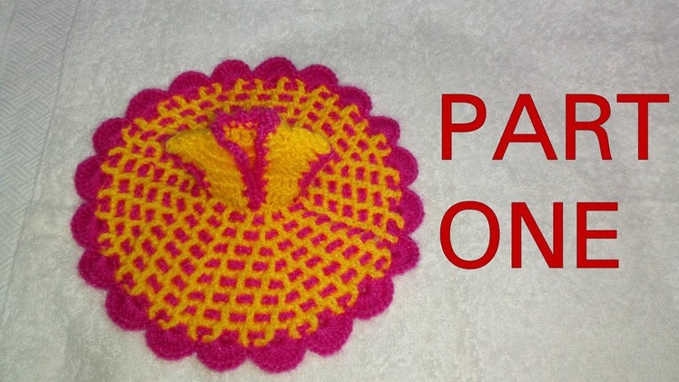 How to make beautiful 2 coloured crochet dress of Bal Gopal. Ladoo Gopal. Kanha Ji - Part 1.2