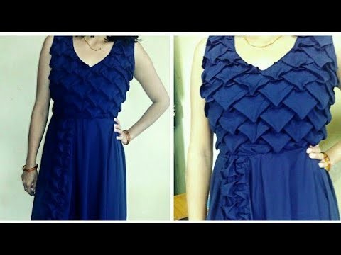 How to make designer frock (ladies) with smocking