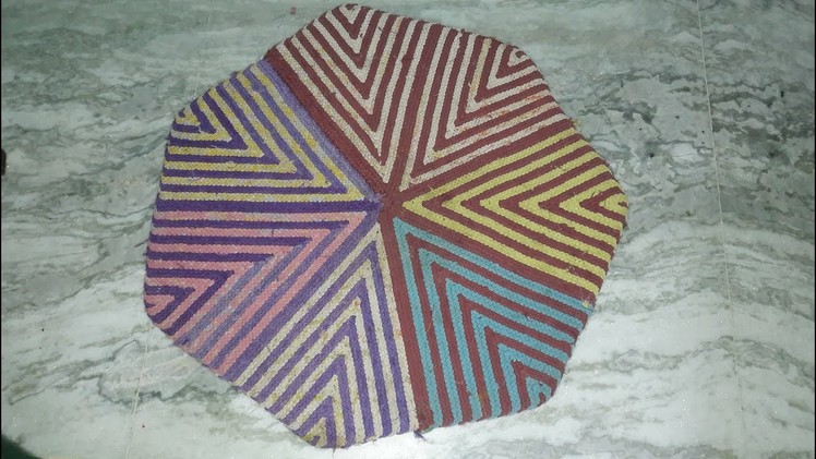 How to Make doormat  from old saree and waste cloth. Awesome diy doormat design project.