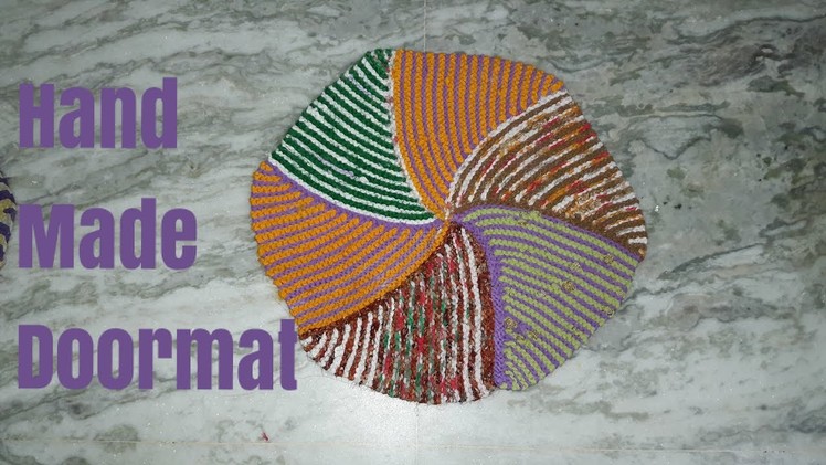 How to Make doormat from using old scarf. dupatta. Diy very easy to make hand made doormat.