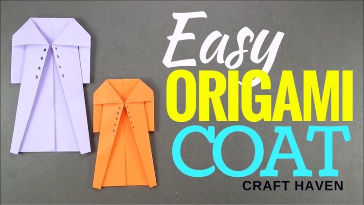 How to Make Easy Origami Coat - DIY Paper Dress.Coat Tutorial - Simple Origami Dress For Beginners